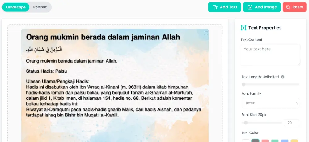 Editor Poster - Tema Cerah